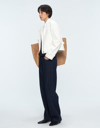 Short Composite - Knit Stand - collar Jacket