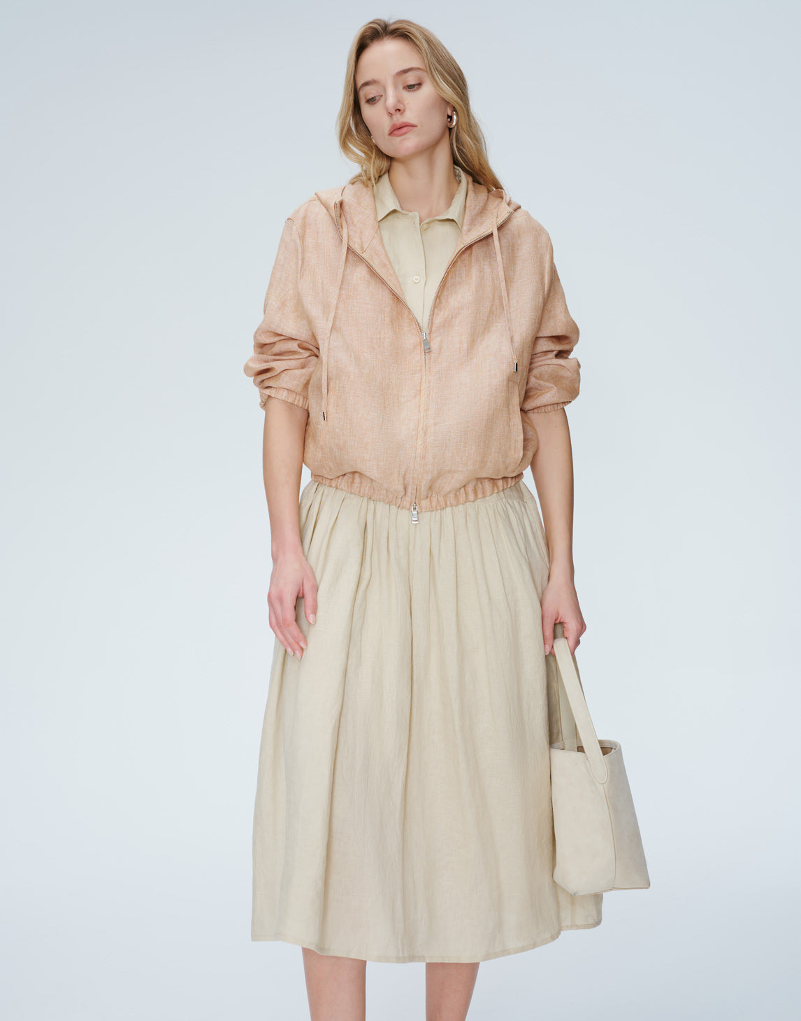 Giacca con cappuccio in lino Breeze