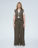 V-Neck Linen Waistcoat