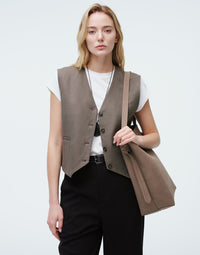 V-Neck Linen Waistcoat
