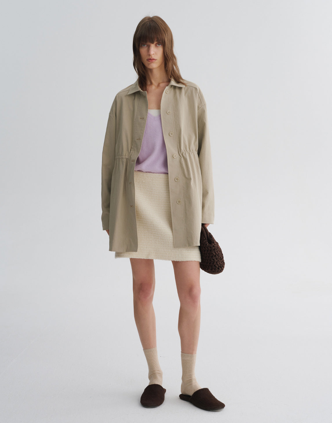 Strukturierter übergroßer Trenchcoat