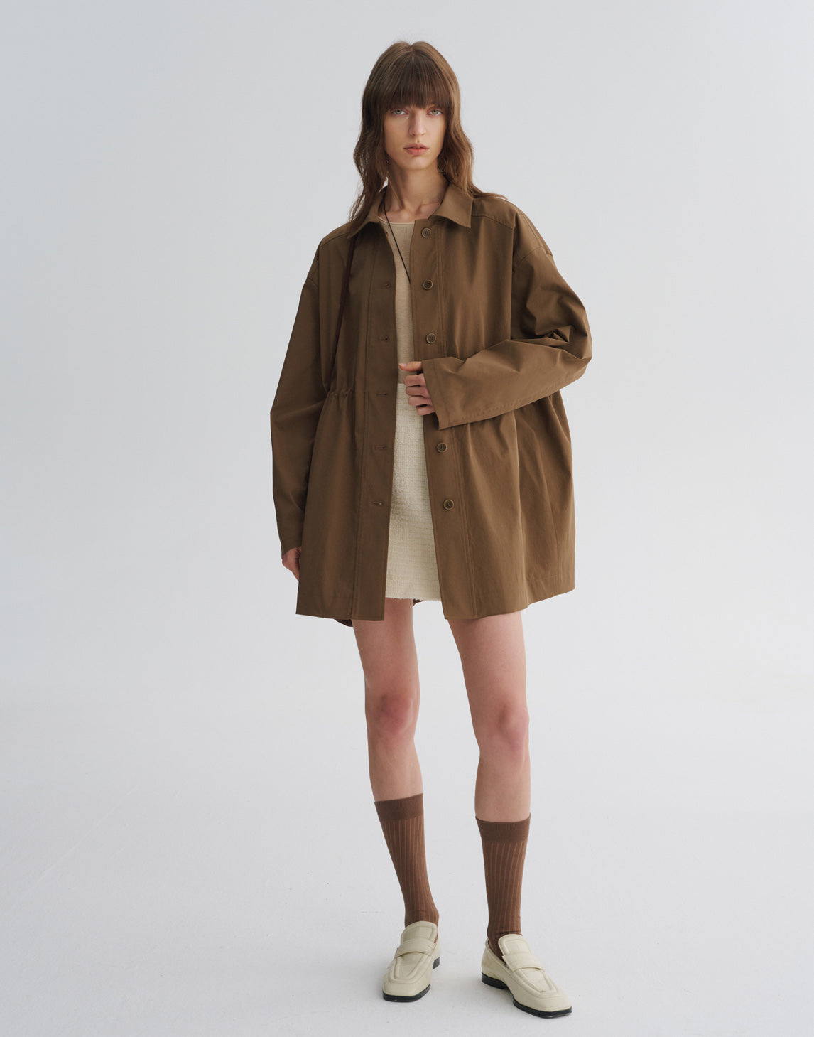 Strukturierter übergroßer Trenchcoat