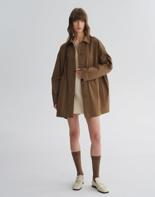 Structured Oversized Trench Jacket