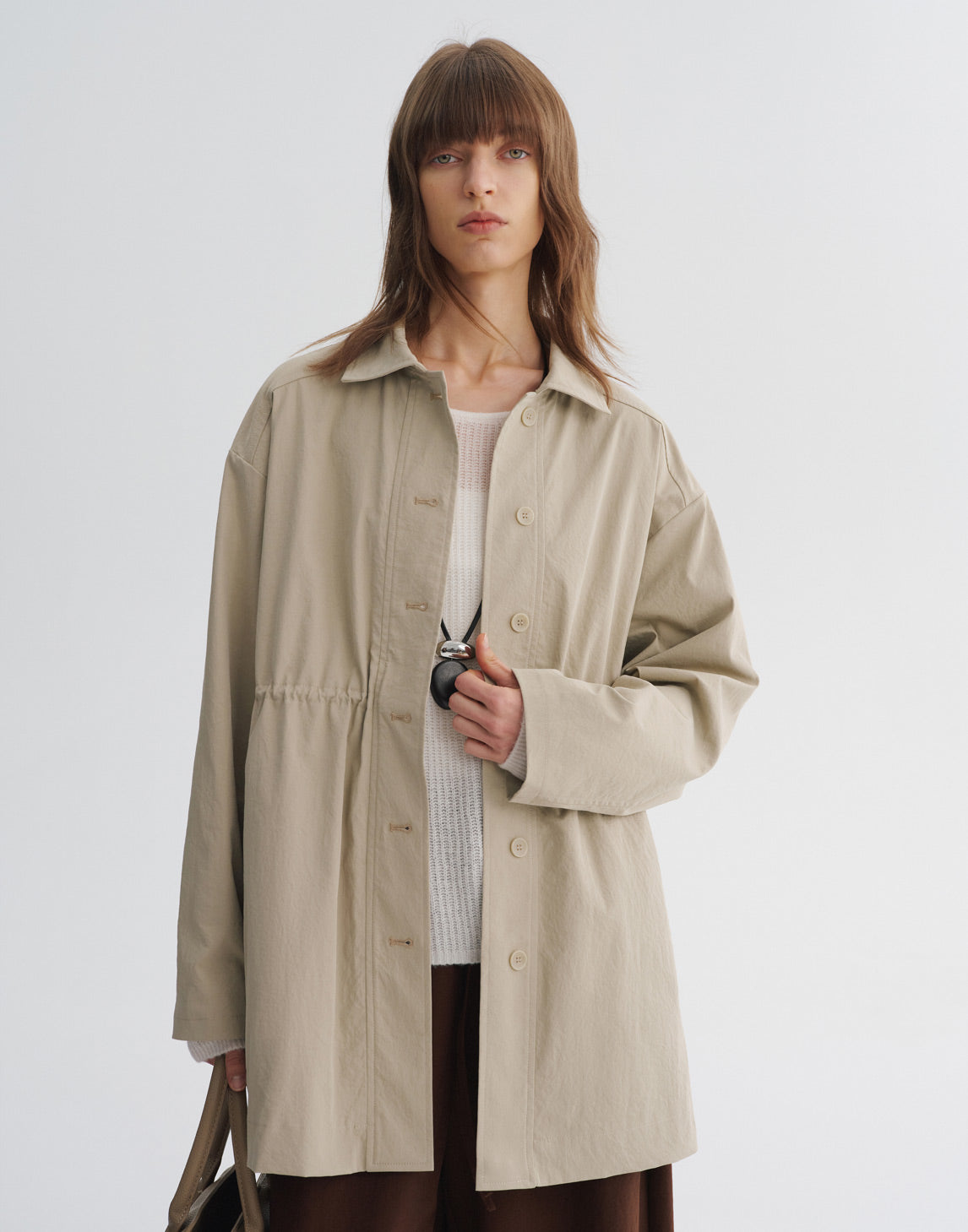 Strukturierter übergroßer Trenchcoat