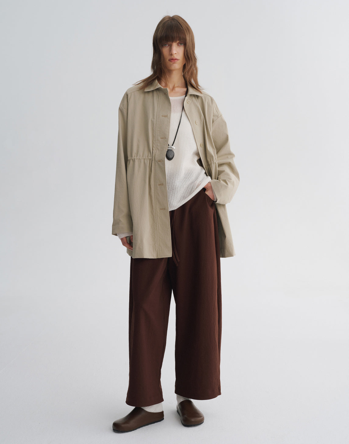 Strukturierter übergroßer Trenchcoat