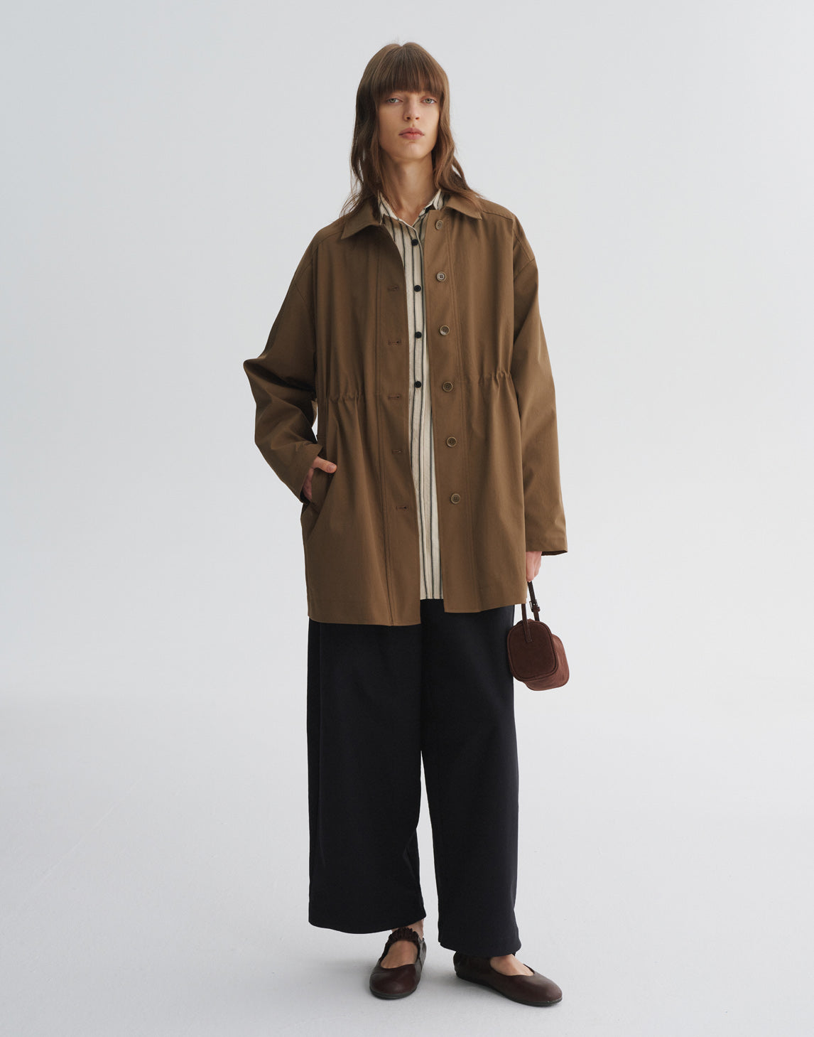 Strukturierter übergroßer Trenchcoat