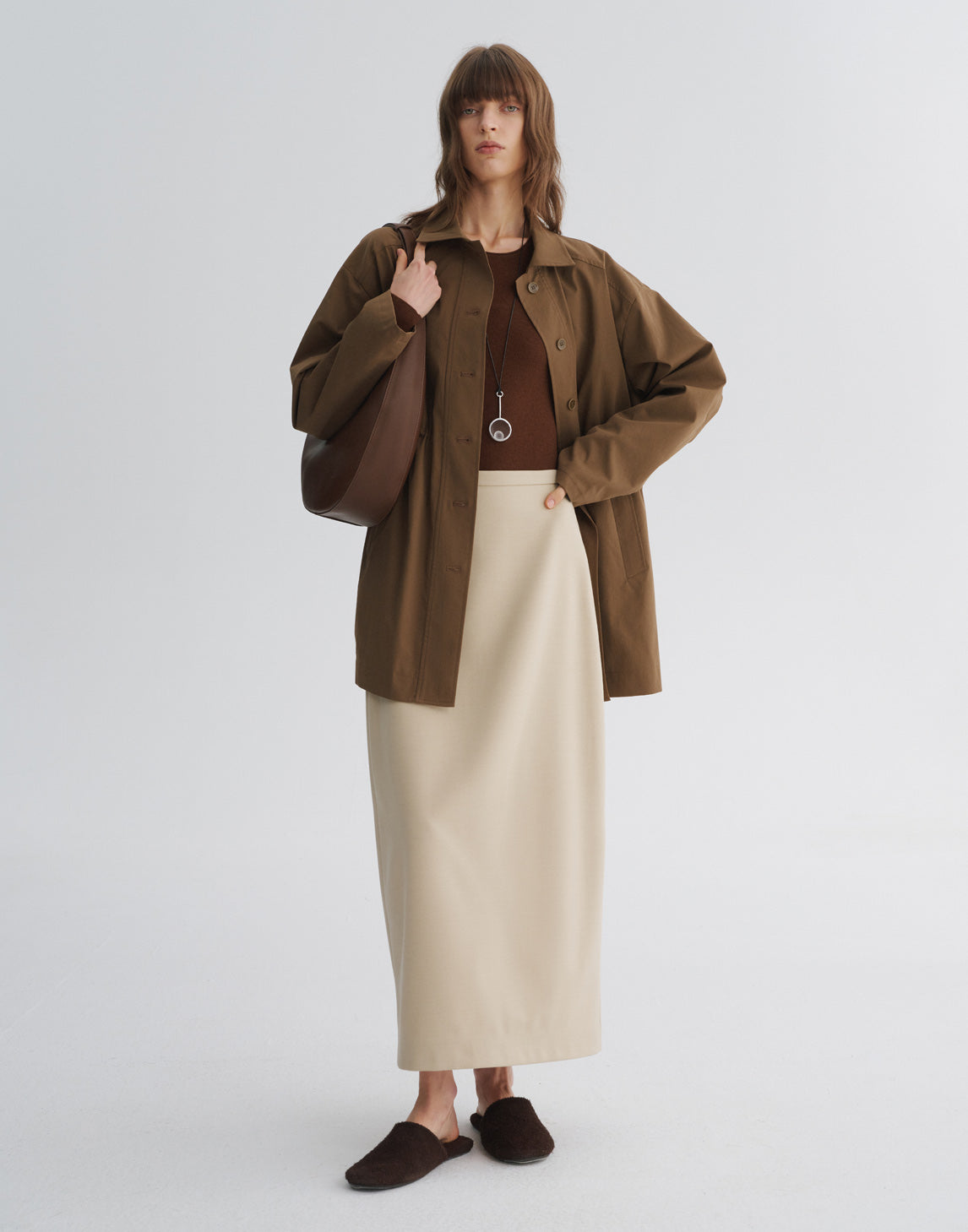 Strukturierter übergroßer Trenchcoat
