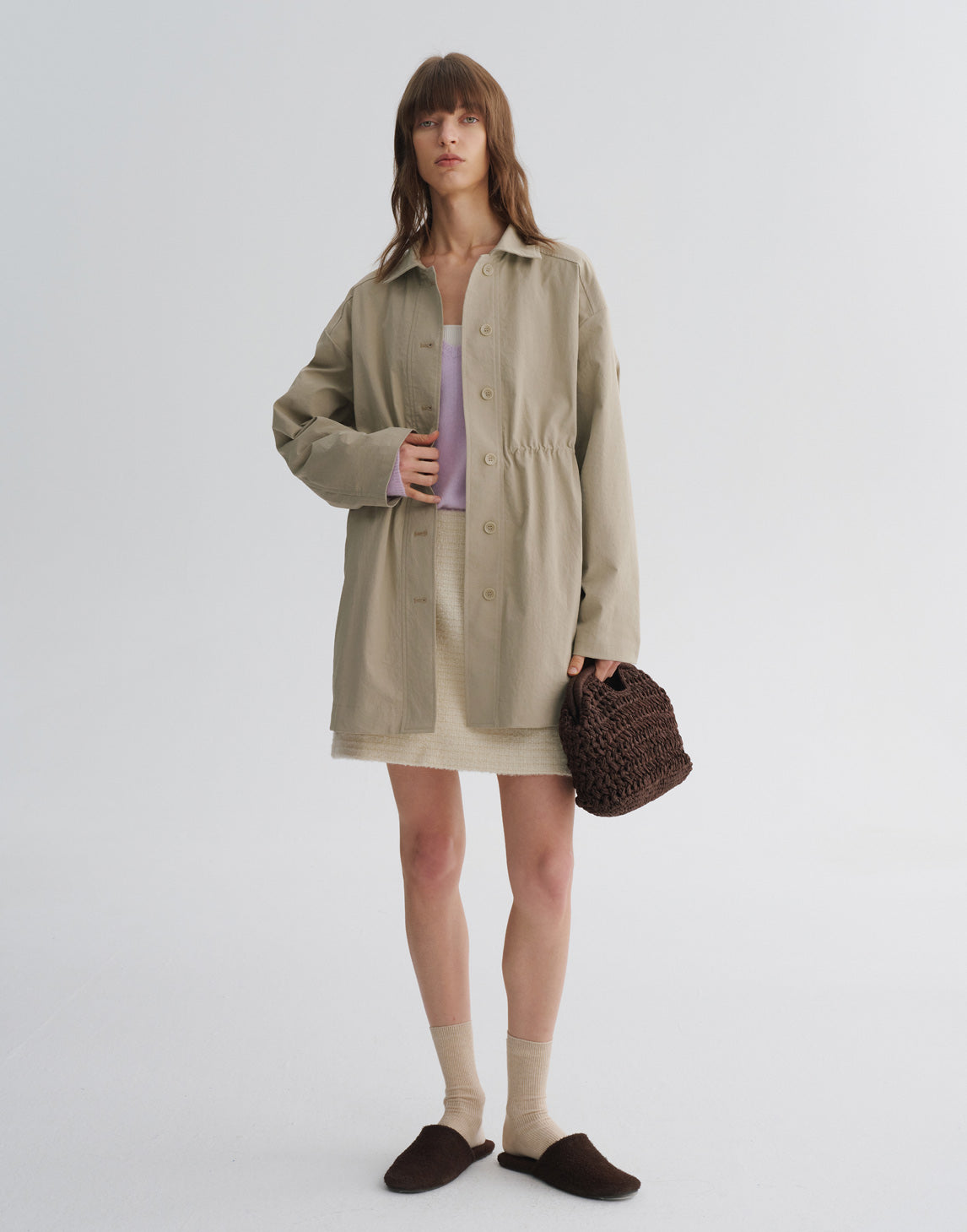 Strukturierter übergroßer Trenchcoat