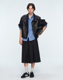 Modal-Cotton Blend High-Waisted Umbrella Skirt