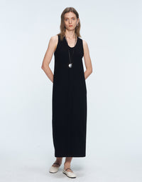 Texture - Inspired U - Neck Sleeveless Dress