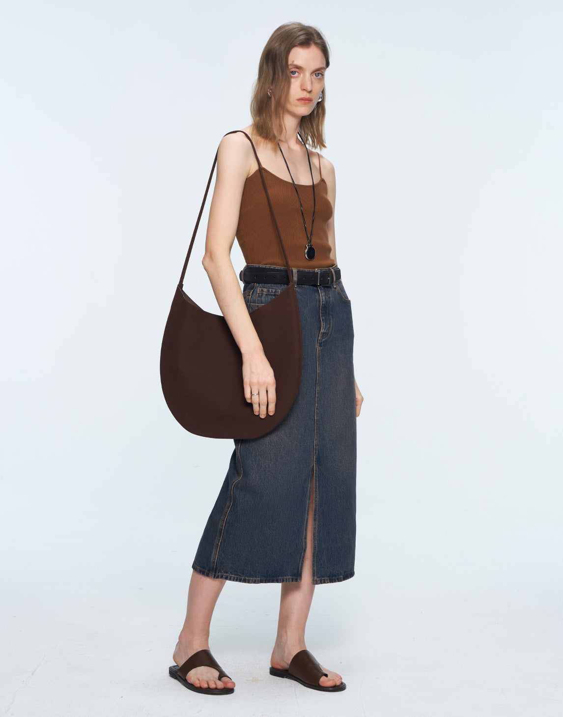Chic jupe en jean fendue
