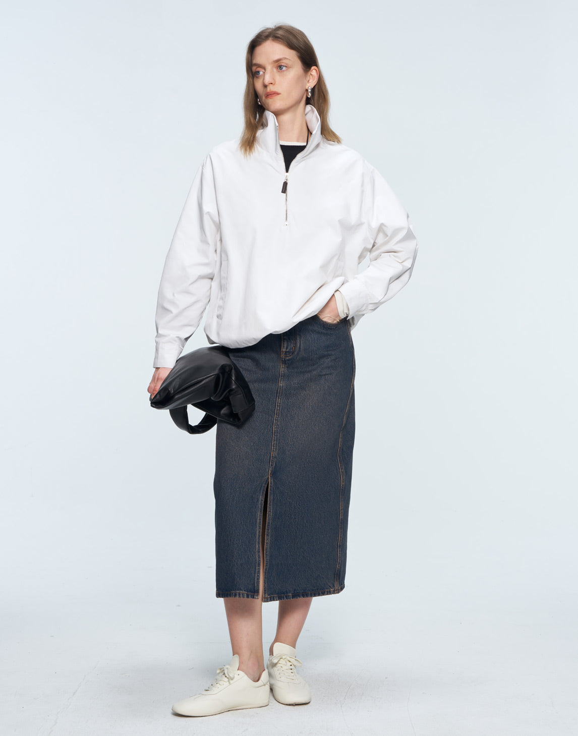 Chic jupe en jean fendue