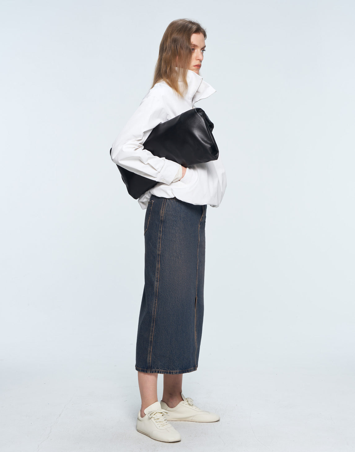 Chic jupe en jean fendue