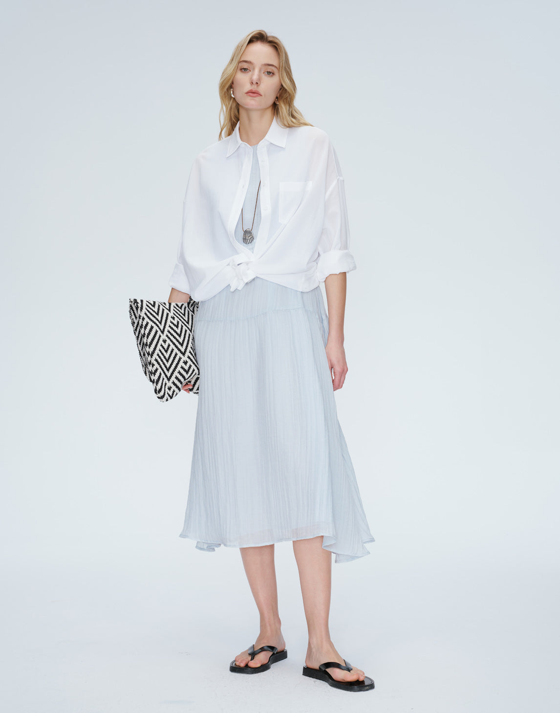 Vestido midi de mezcla de lino Willow