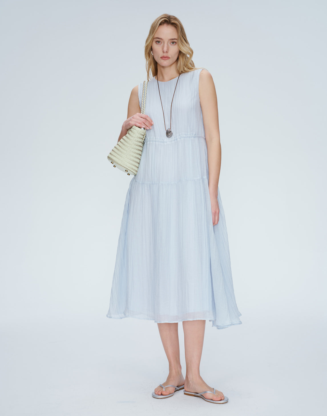 Vestido midi de mezcla de lino Willow