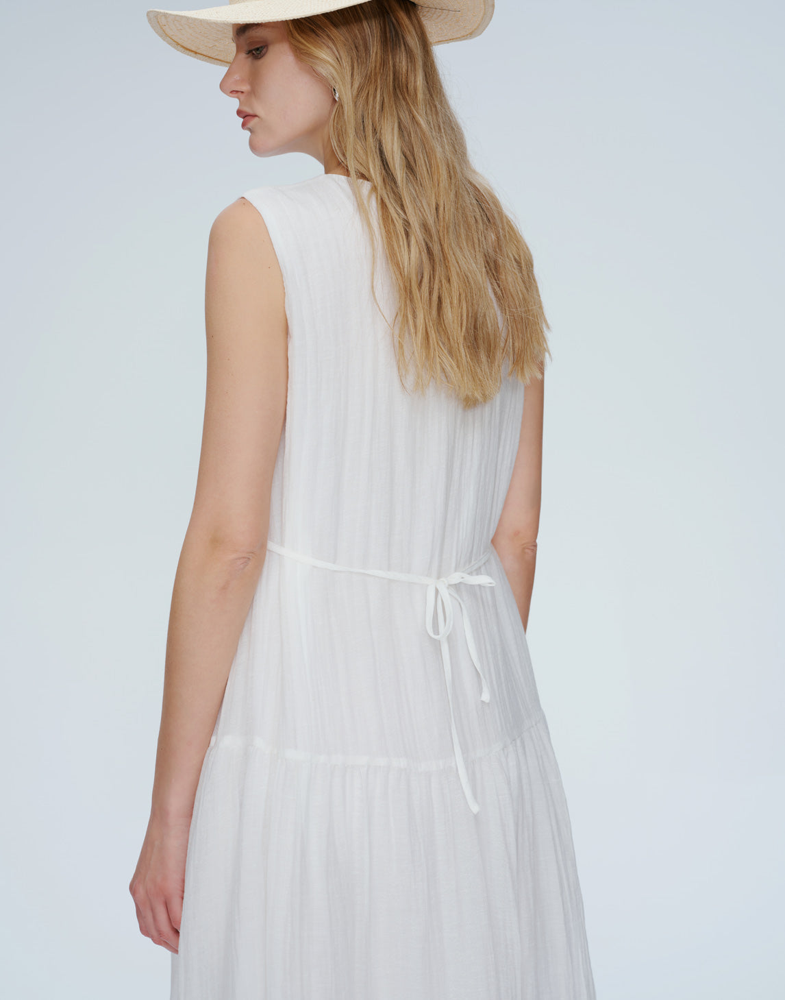 Vestido midi de mezcla de lino Willow