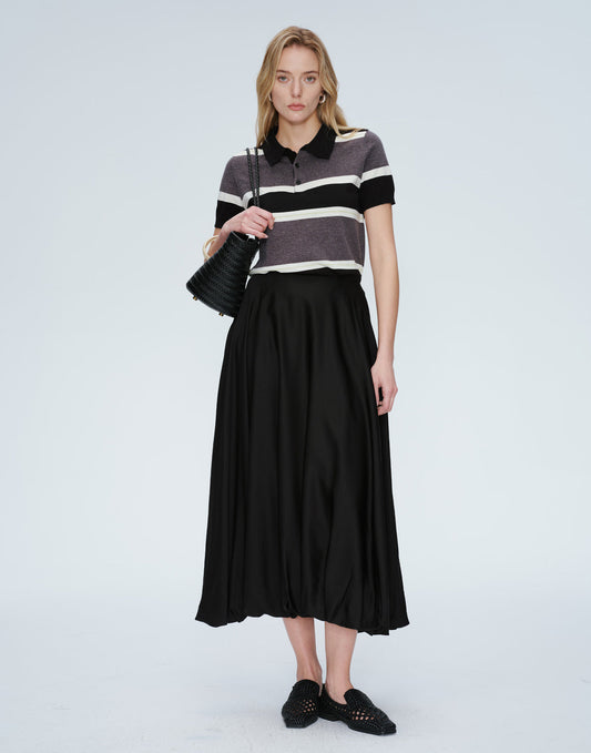 Tulip Bubble Midi Skirt