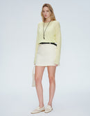 Linen-Cotton A-Line Mini Skirt