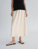 Acetate A-Line Midi Skirt