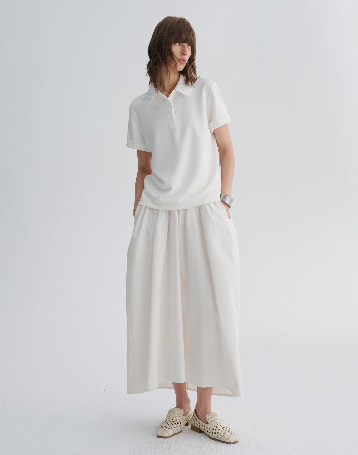 Gathered Waist Balloon Skirt