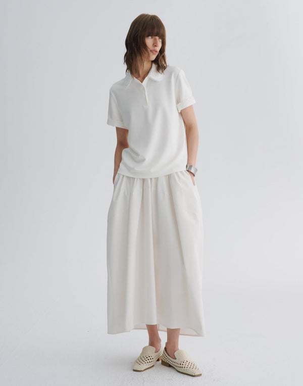 Gathered Waist Balloon Skirt