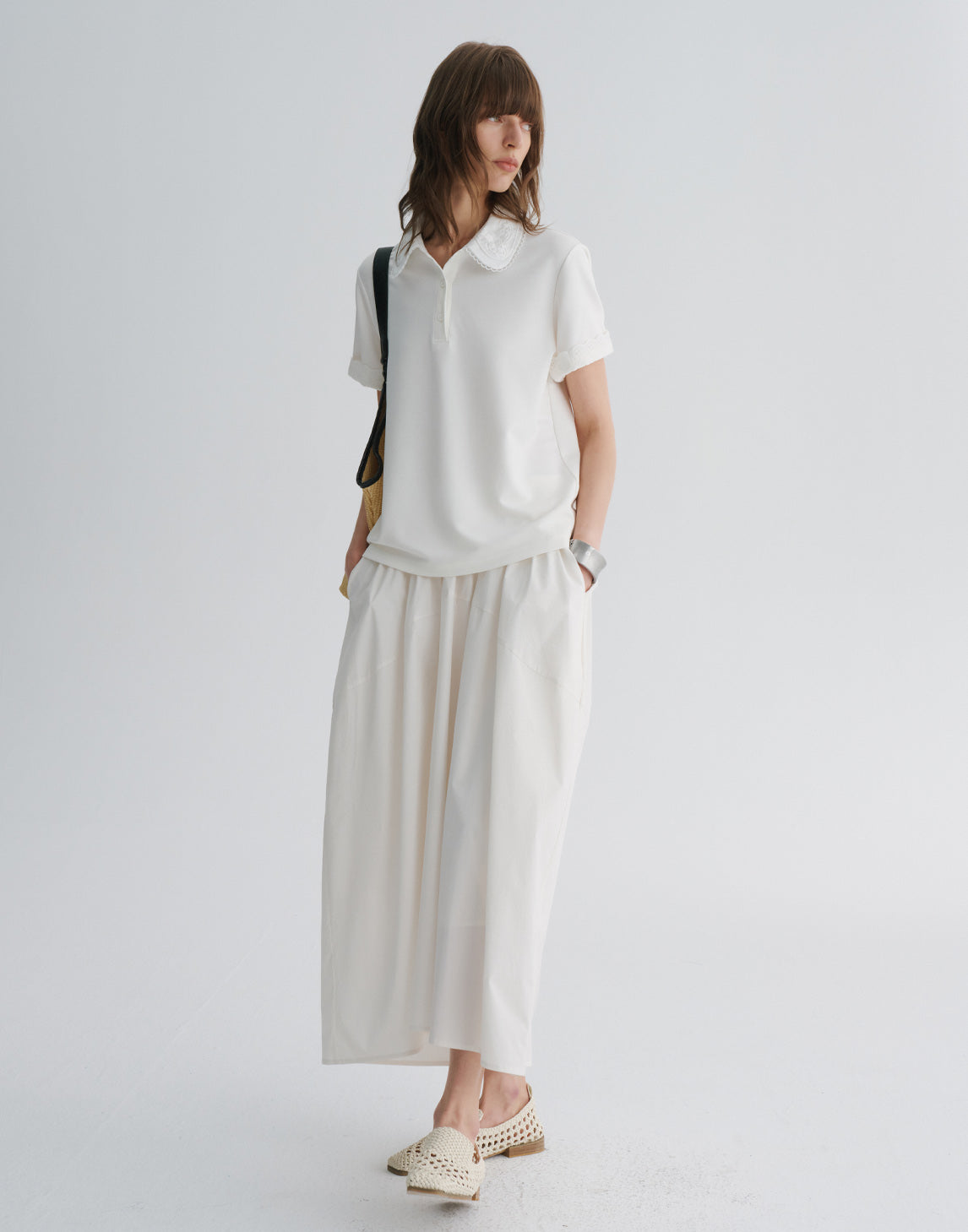 Gathered Waist Balloon Skirt