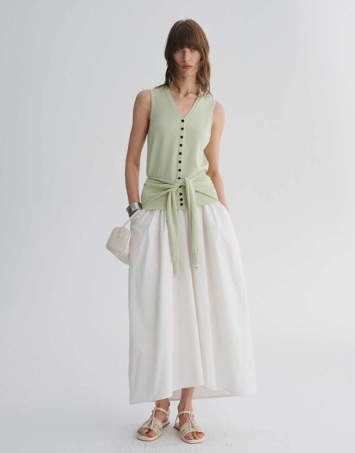 Gathered Waist Balloon Skirt