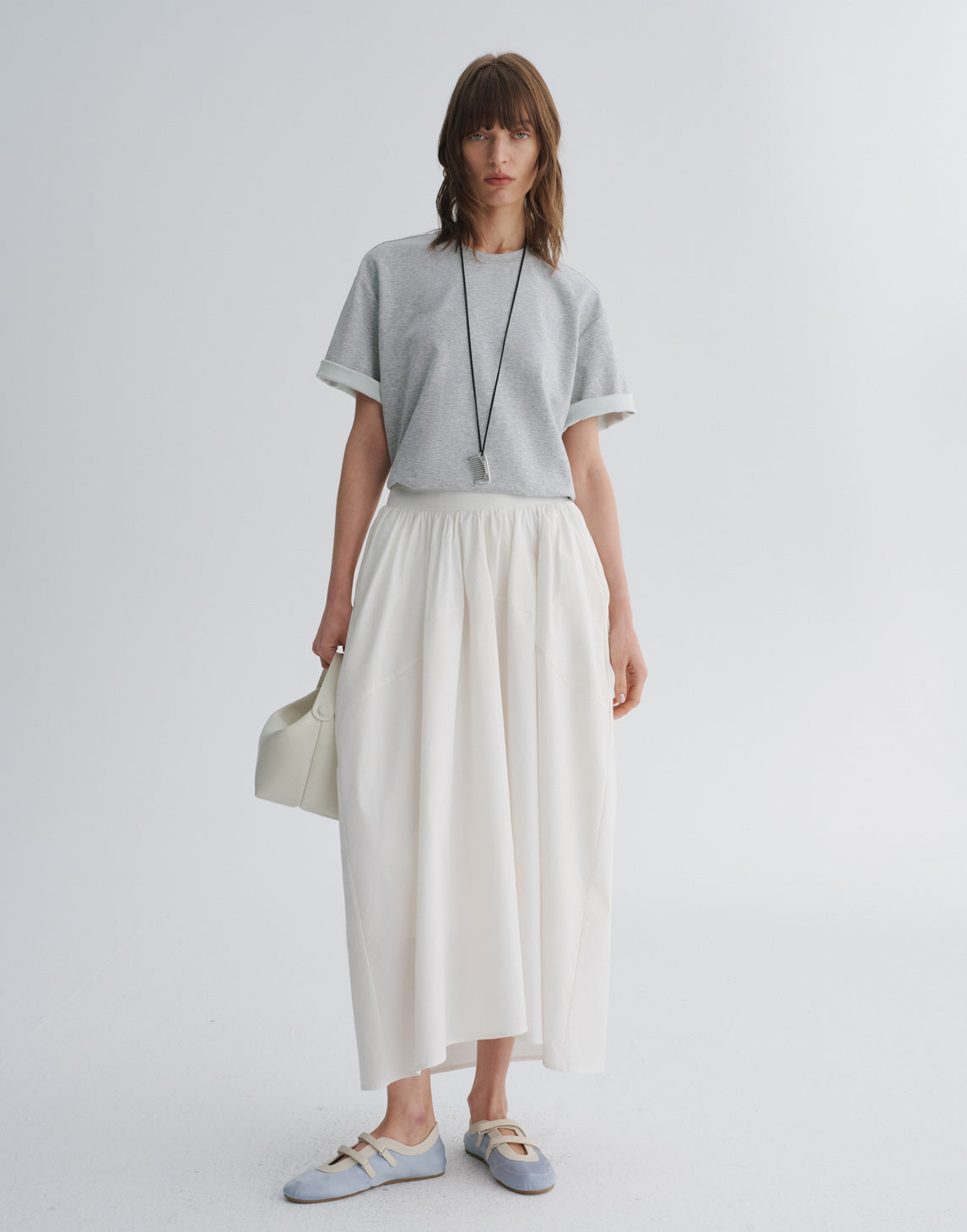 Gathered Waist Balloon Skirt