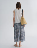 Floral A-Line Midi Skirt