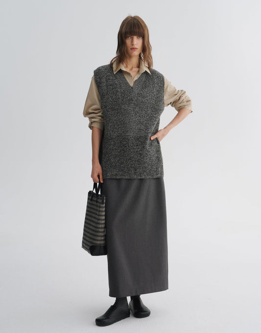 Straight Ankle-Length Skirt