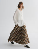 Plaid A-Line Maxi Skirt