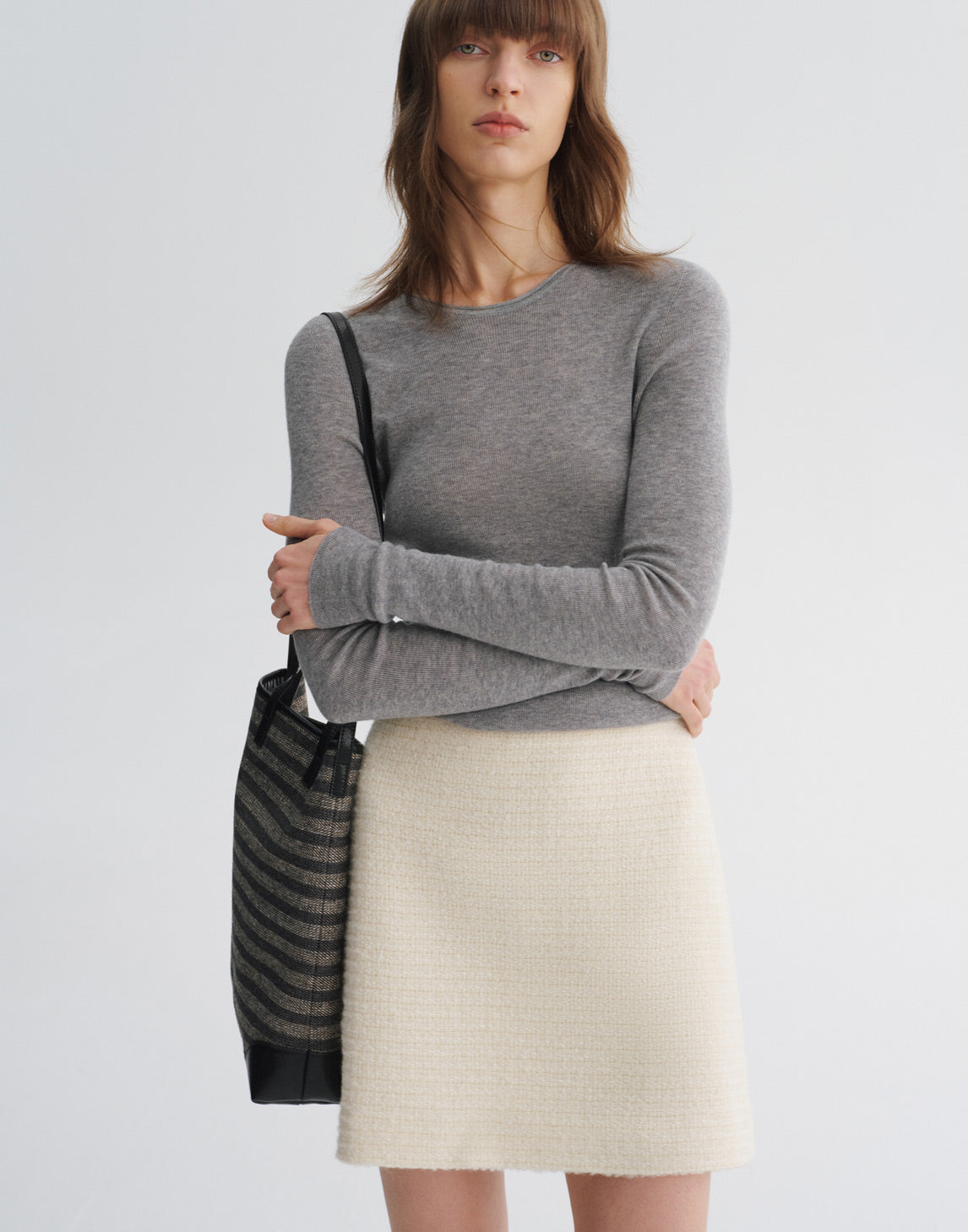 Tailored A-Line Mini Skirt