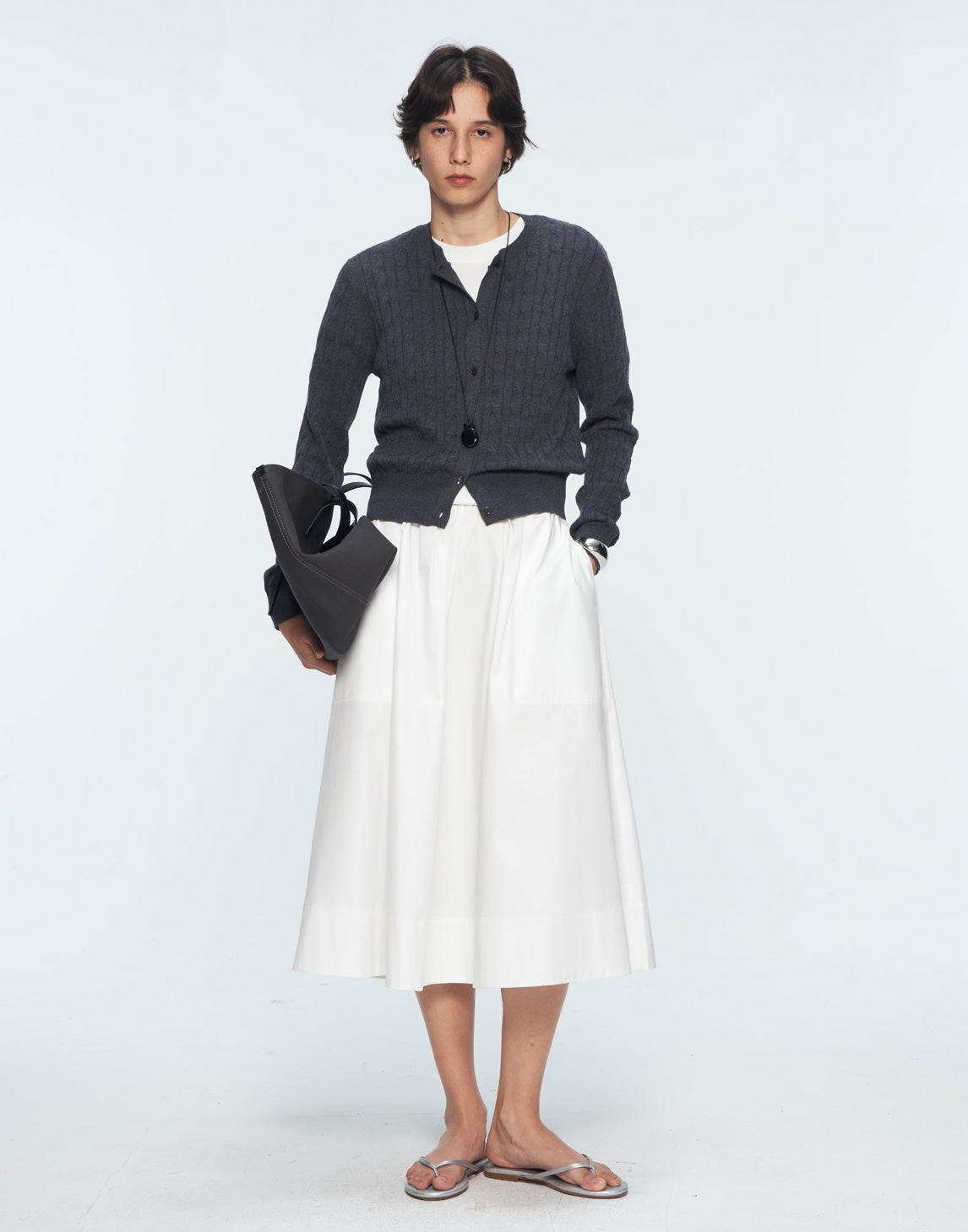 Texturierter Strickcardigan