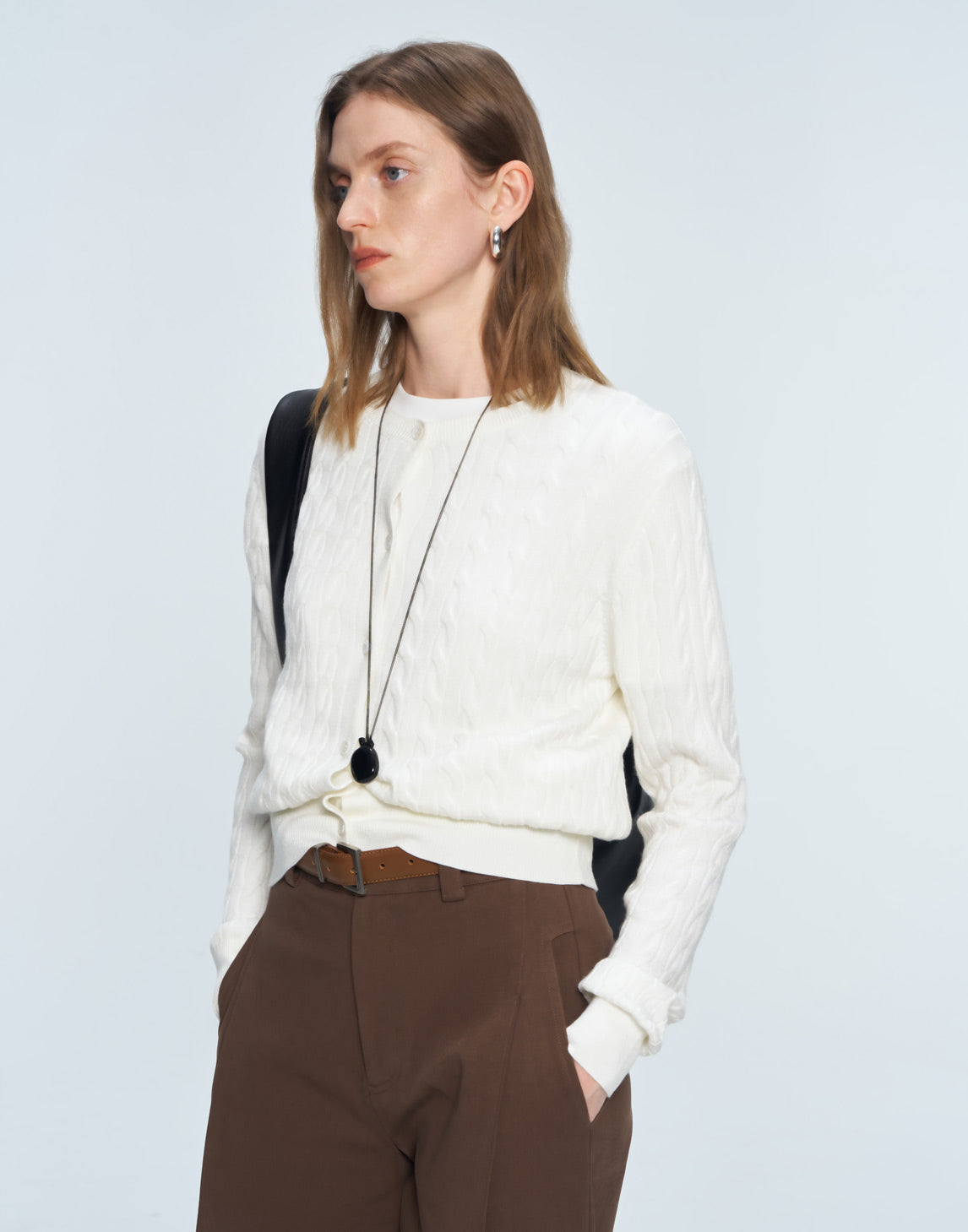 Texturierter Strickcardigan