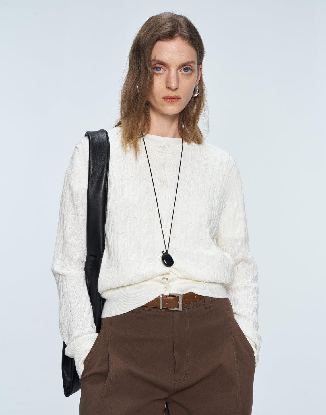 Texturierter Strickcardigan
