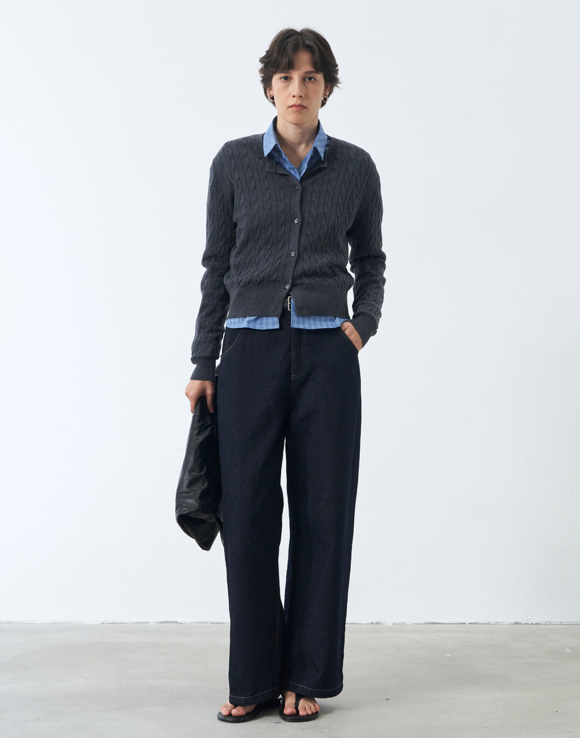 Texturierter Strickcardigan