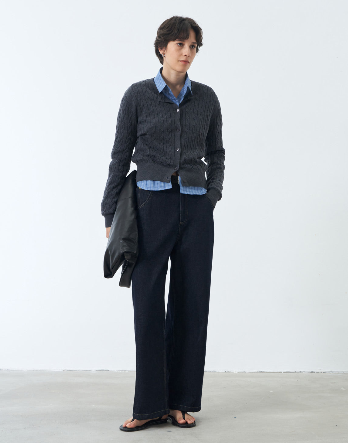 Texturierter Strickcardigan