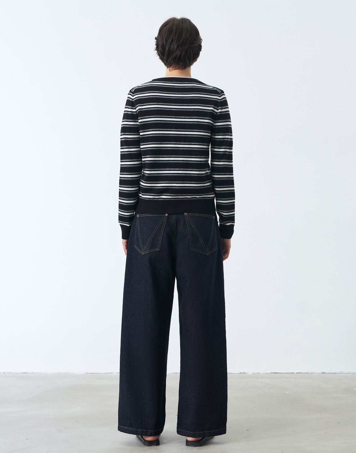 Cardigan à rayures urbaines