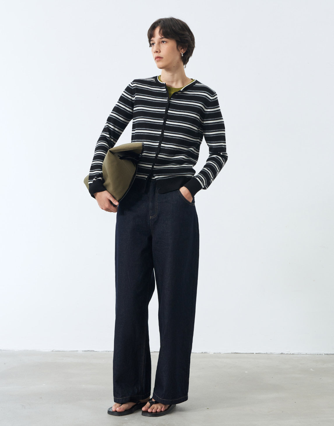 Cardigan à rayures urbaines