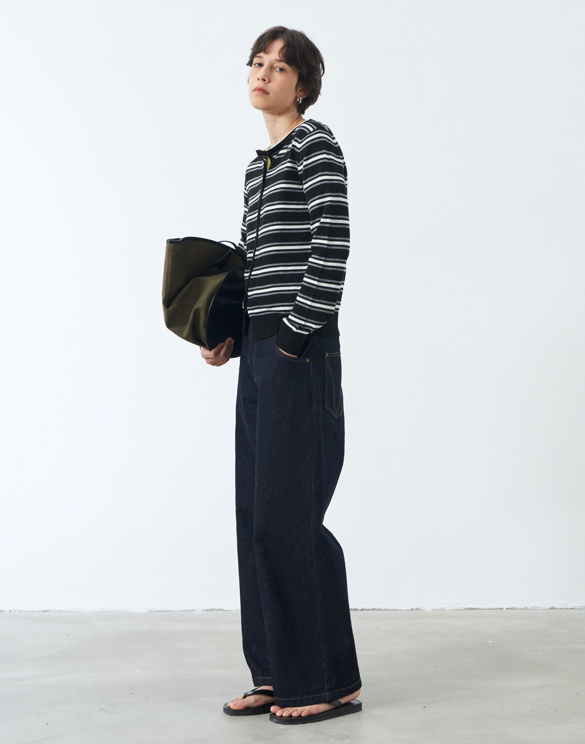 Cardigan à rayures urbaines