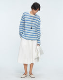 Oversized Contrast - colored Striped Knitted Sweater