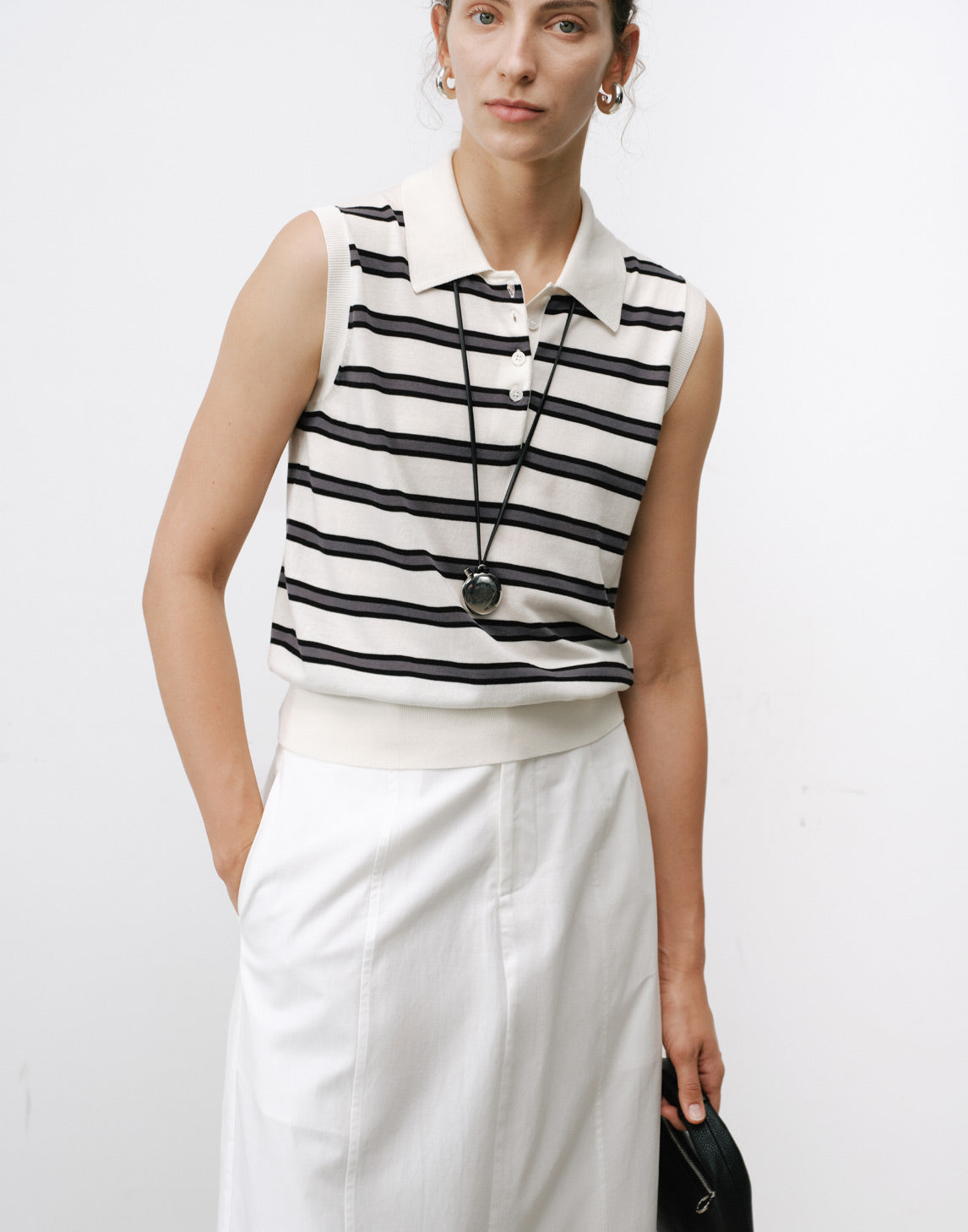 Sleek Striped Sleeveless