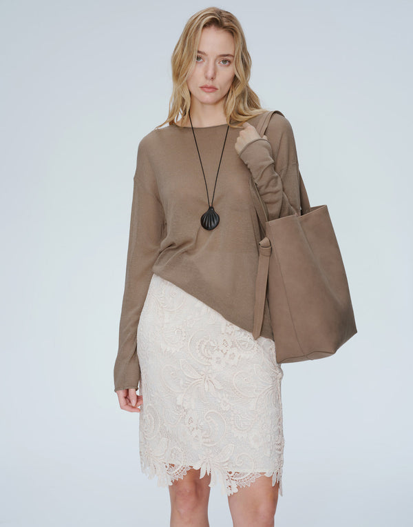 Sage H-Line Knit Pullover