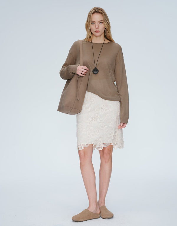 Sage H-Line Knit Pullover