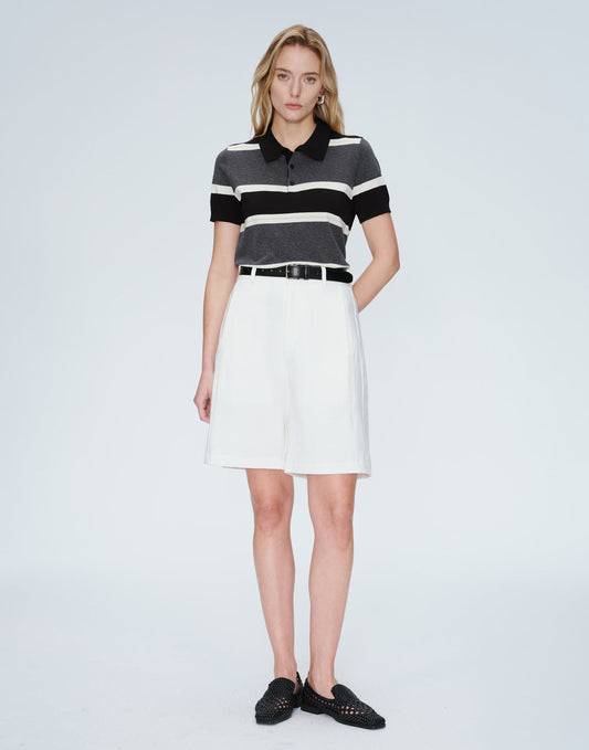 Striped Knit Polo