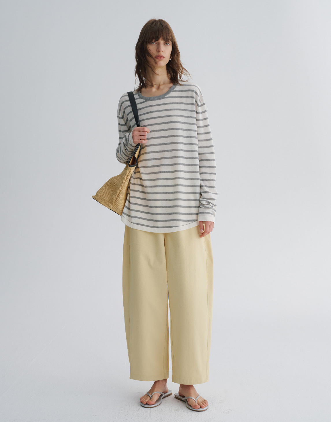Breezy Top de Rayas en Bloques de Color