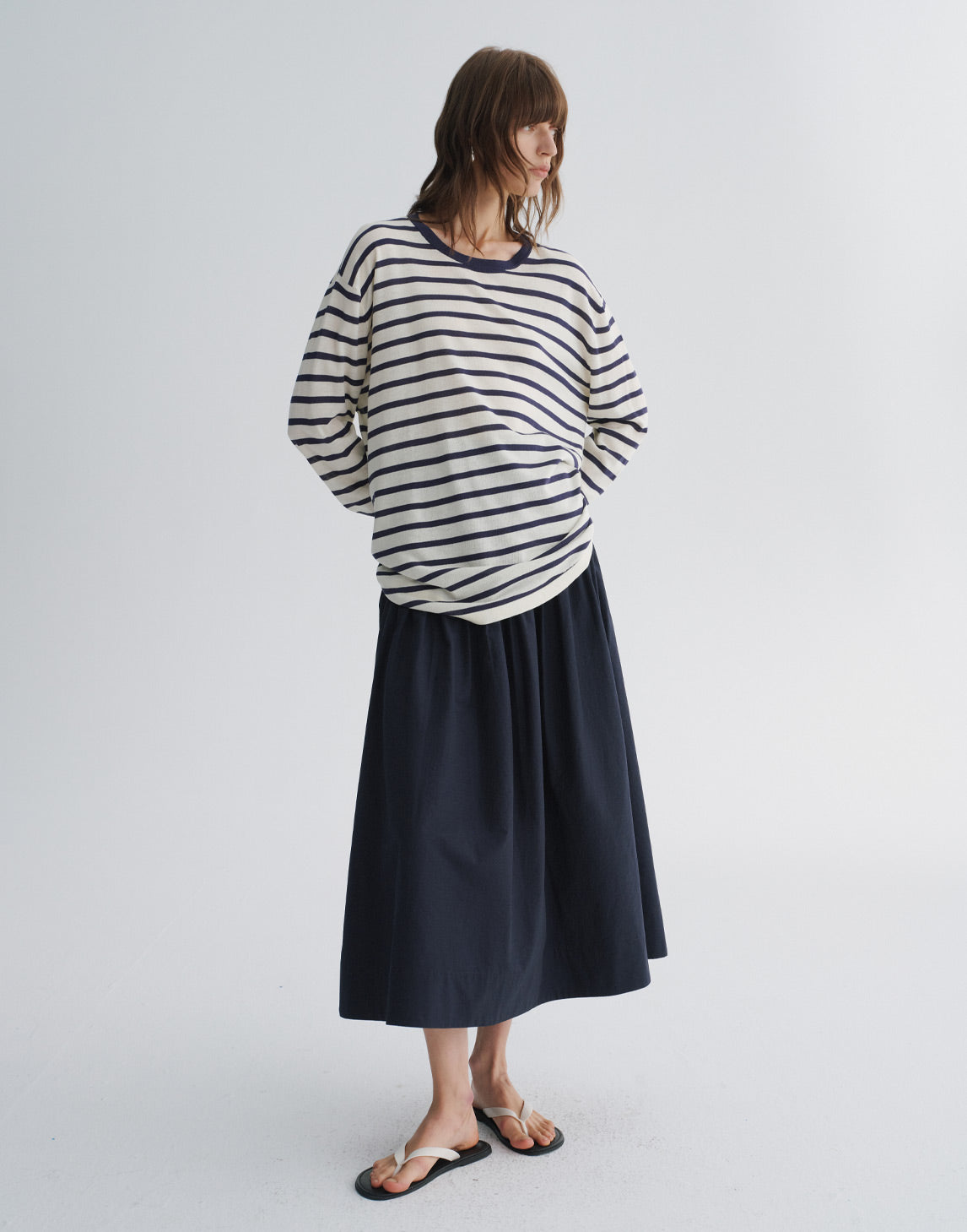 Breezy Top de Rayas en Bloques de Color