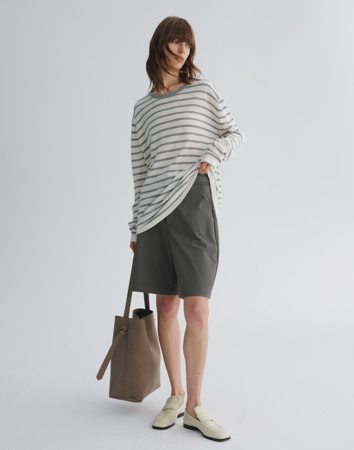 Breezy Top de Rayas en Bloques de Color