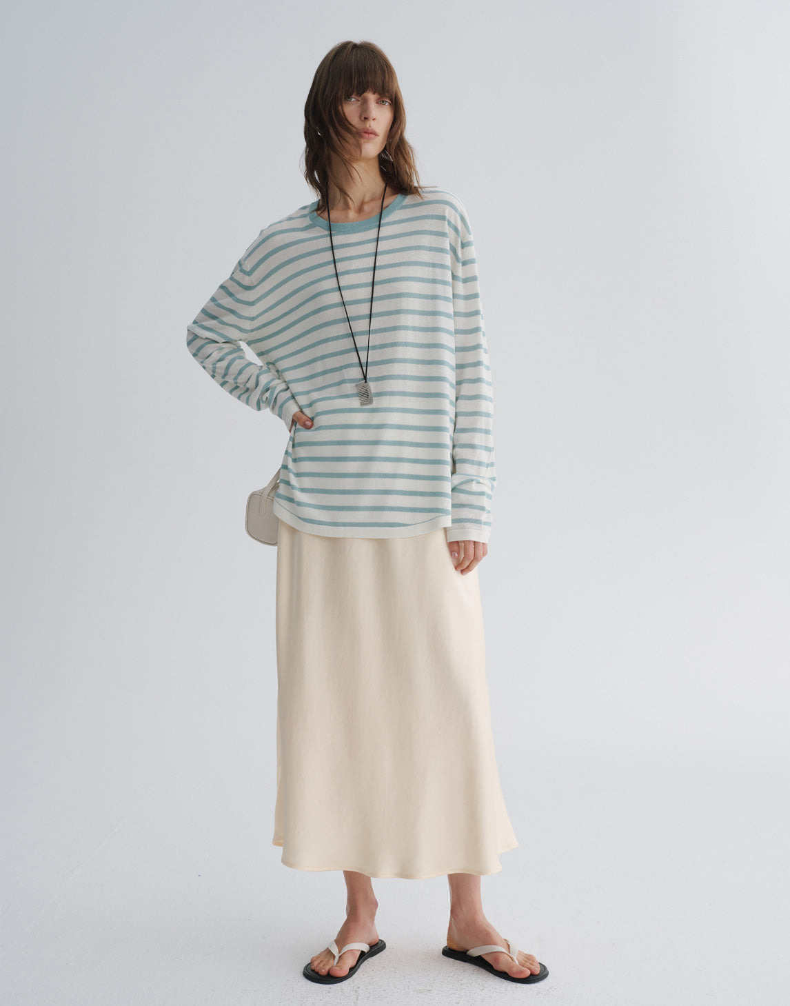 Breezy Top de Rayas en Bloques de Color