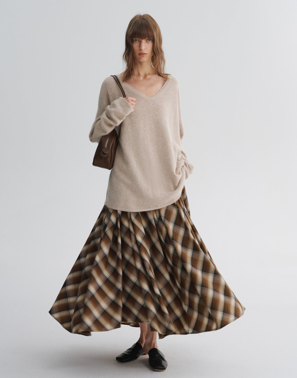 Maglione Pullover in Lana con Scollo a V